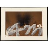 ANTONI TAPIES, 'Composition', original lithograph, 1982, printed by Maeght, 37cm x 55cm,