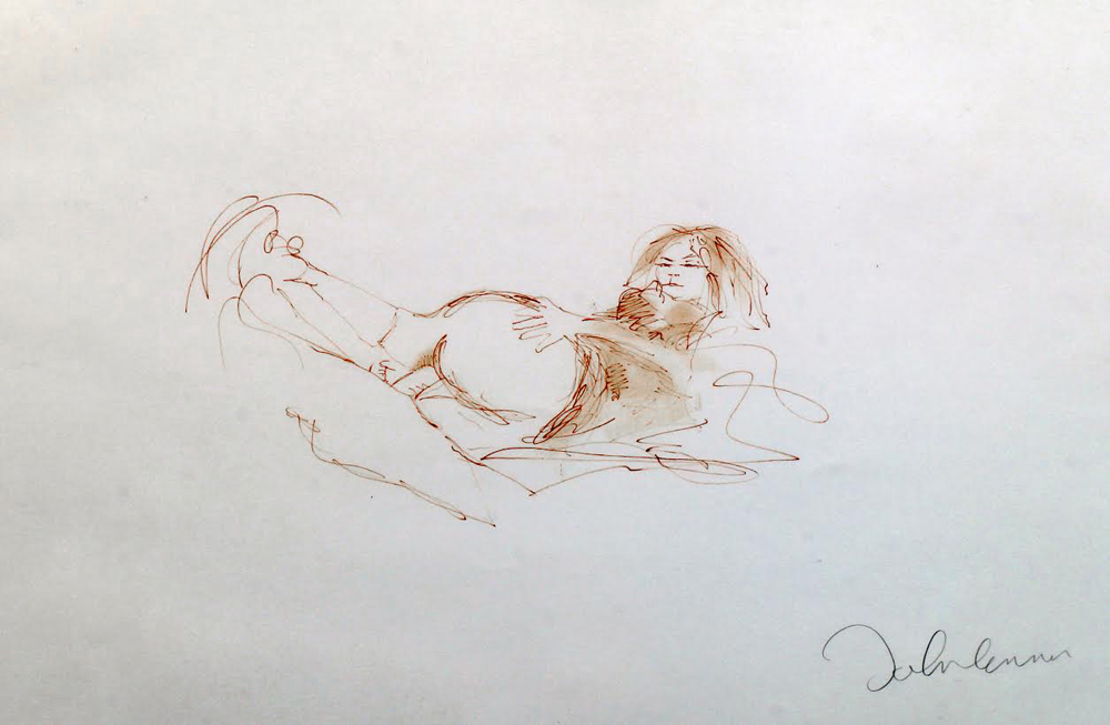 JOHN LENNON MBE, 'Erotica 3', original lithograph on BFK Rives paper, 1970, boldly signed in pencil,