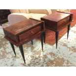 SIDE TABLES, a pair, French Art Deco, in a Macassar ebony finish,