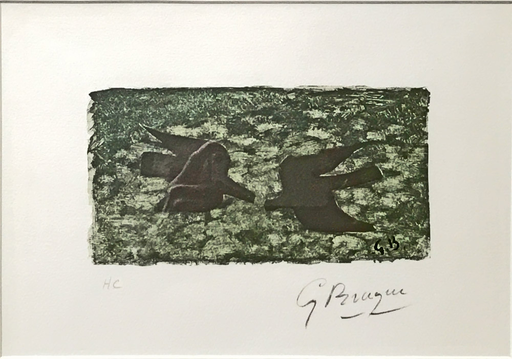 AFTER GEORGES BRAQUE, 'Two Birds', collotype on Vellin paper, initialled in the plate,