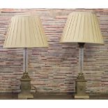 TABLE LAMPS, a pair,