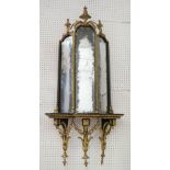 WALL MIRROR, early Victorian giltwood,