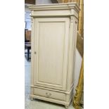 ARMOIRE, vintage Continental traditionally grey painted,