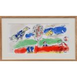 MARC CHAGALL, 'The green river', original lithograph, 1974, ref.