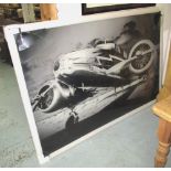 AIRCRAFT GENERAL ELECTRIC PHOTOPRINT, on tempered glass, 120cm x 180cm.