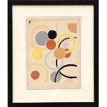 SONIA DELAUNAY, 'Composition 2', from extremely rare Compositions, Couleurs and Idees suite,