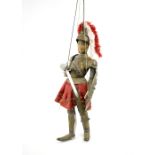 PUPPET, Sicilian soldier, 92cm H including rod.