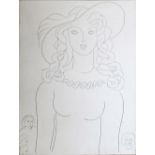 HENRI MATISSE, 'Femme de Face avec Remorques', original etching on Arches paper, 1932, edition 145,