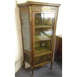 VITRINE, late 19th century French Transitional design mahogany,