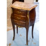 BEDSIDE CHESTS, a pair, Louis XV design kingwood,