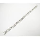 18K WHITE GOLD BRACELET, approx. 4ct, weight 20g, 18.5cm L.