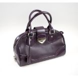 LOUIS VUITTON AUBERGINE EPI LEATHER BOWLING MONTAIGNE GM BAG, approx.