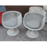 TULIP STYLE CHAIRS, a matched set of six,