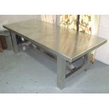 BOSTON DINING TABLE, by Timothy Oulton, in a distressed aero aluminium finish,