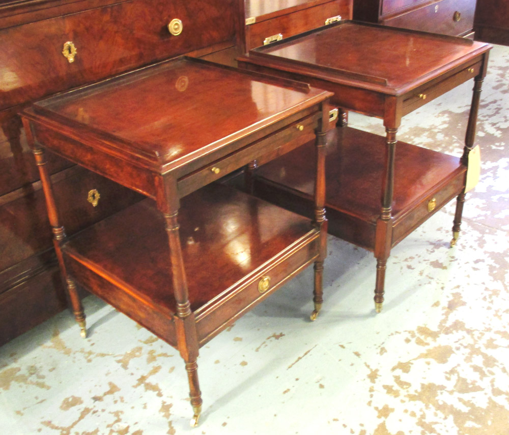 BEDSIDE/OCCASIONAL TABLES, a pair,