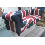 UNION JACK WESTMINSTER BUTTON SOFA, by Timothy Oulton, buttoned backed in fabric upholstery,