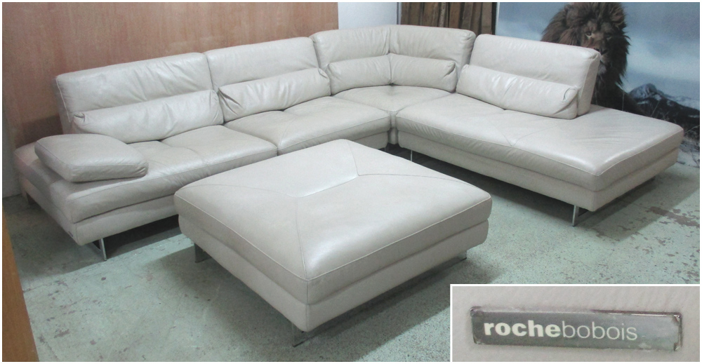 PULSATION SOFA BY ROCHE BOBOIS, with matching ottoman,