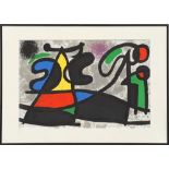 JOAN MIRO, 'Untitled I', lithograph, 1970, 38cm x 55cm, framed and glazed.