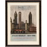 BERNARD BUFFET, 'New York', lithographic poster, 1967, printed by Mourlot Freres,