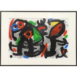 JOAN MIRO, 'Untitled II', lithograph, 1970, 38cm x 55cm, framed and glazed.