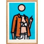 JULIAN OPIE, 'Ruth with cigarette', lambola digital print, 2005, 41cm x 28cm, framed and glazed.