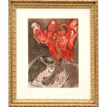 MARC CHAGALL, 'Sarah and the Angels', original lithograph, suite: Bible, 1960, ref: Cramer 42,