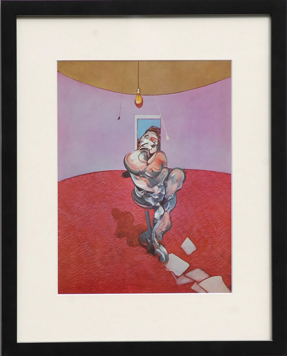 FRANCIS BACON, lithograph, George Dyer, 1966, printed by Maeght, 33cm x 25cm, framed and glazed.