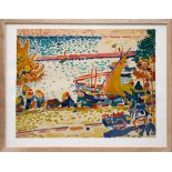 ANDRE DERAIN, 'The Thames at Westminster', offset lithograph, 50cm x 65cm, framed and glazed.