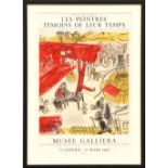 MARC CHAGALL, 'Les Peintres Temoins de Leur Temps', lithograph, 1963, signed in the plate, ref.