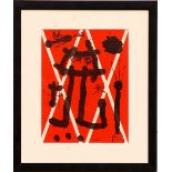 JOAN MIRO, 'Abstract', original lithograph, 1954, signed in plate, 30.