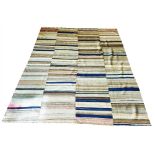 SHIRAZ KILIM, 230cm x 175cm, broken stripe design.