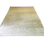 HOPPEN SILK CARPET, 405cm x 305cm, in a silver finish.