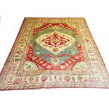 FINE KAZAK CARPET, 301cm x 249cm, unusual Heriz design.