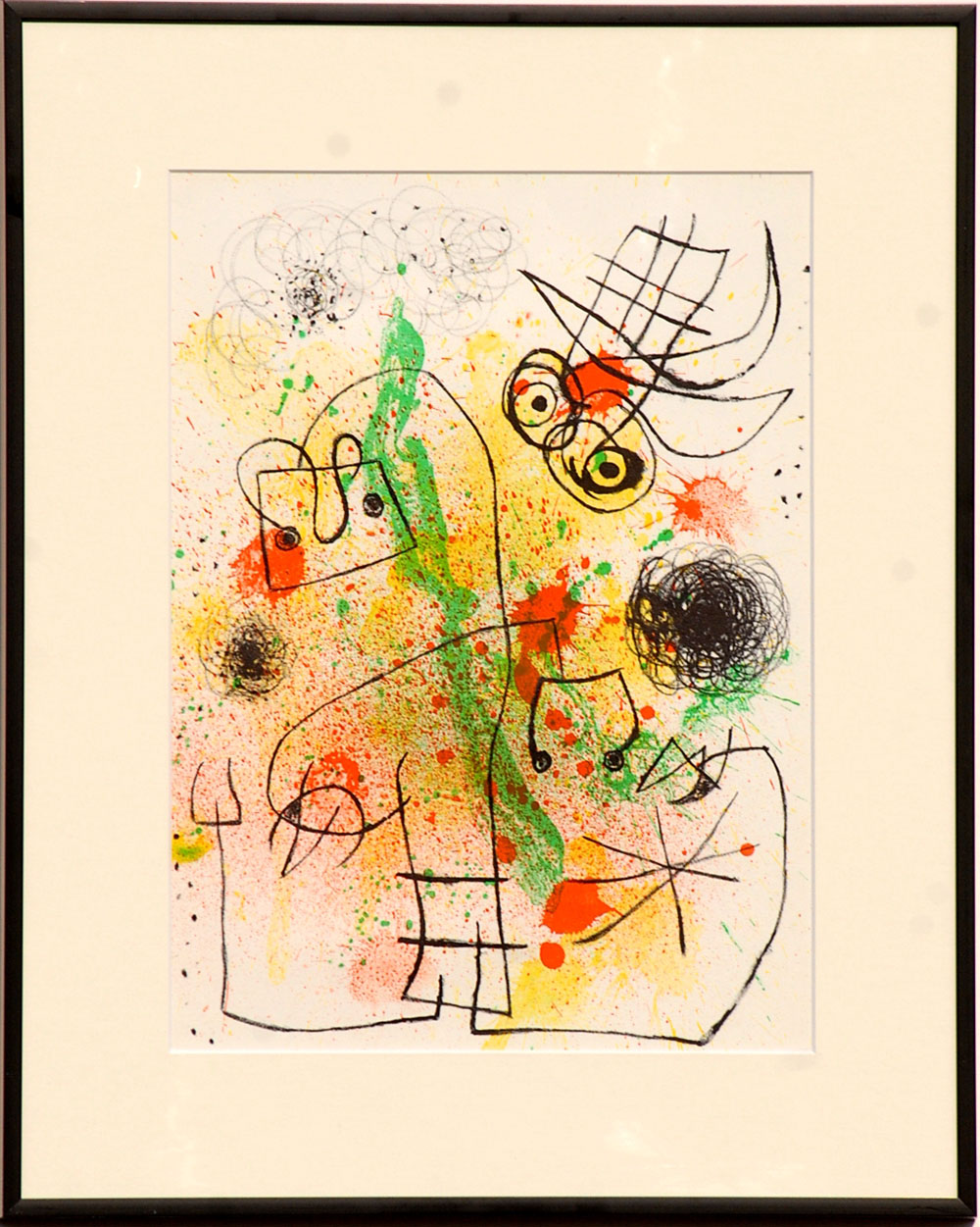 JOAN MIRO, 'Horse and Rider', original lithograph 1967, ref Mourlot 510, 38cm x 28cm.