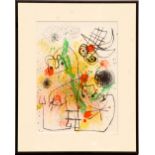 JOAN MIRO, 'Horse and Rider', original lithograph 1967, ref Mourlot 510, 38cm x 28cm.