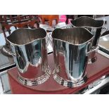 WINE COOLERS, a set of three, Louis XV style plated finish, 23cm W.