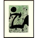 JOAN MIRO, 'Untitled Green', original lithograph 1967, ref Mourlot 508, 38cm x 28cm.