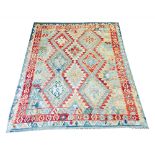 ANATOLIAN KILIM, 196cm x 159cm, in a fusion of Contemporary colour.