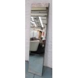 CHEVAL MIRROR, with diamantes top and bottom, 156cm x 36cm.