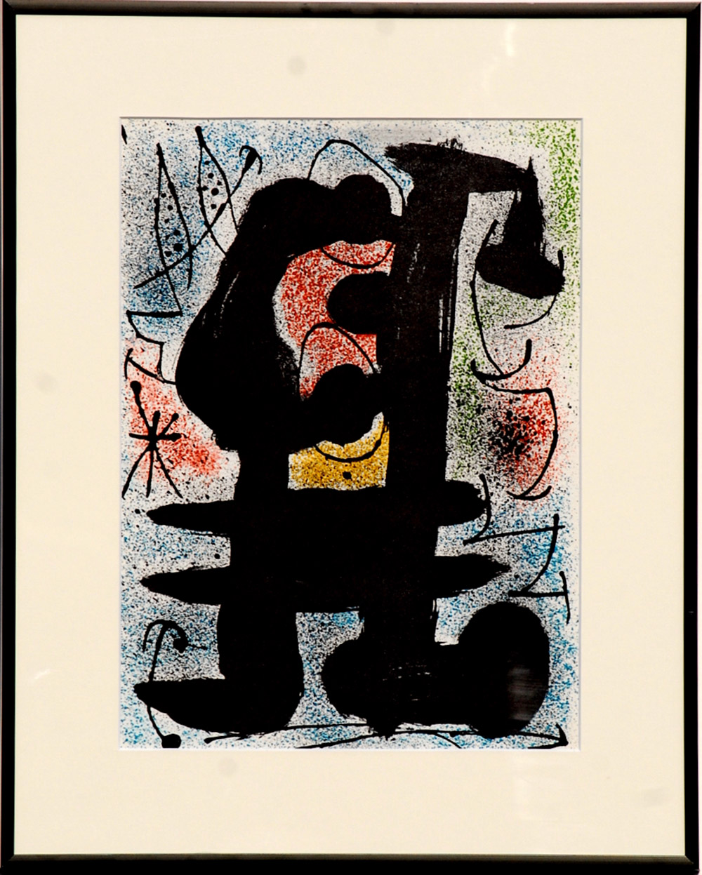 JOAN MIRO, 'Untitled Blue', original lithograph 1967, ref Mourlot 507, 38cm x 28cm.