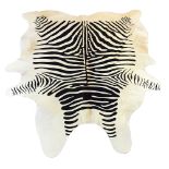 LARGE ZEBRA DESIGN COWHIDE, approx. 240cm x 180cm.