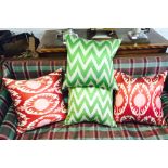 SILK IKAT CUSHIONS, four.