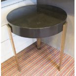 GAROUSTE AND BONETTI SIDE TABLES, a pair, circular model luxor,