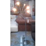 FLOOR LAMP, with five branches, 164cm H x 60cm W.