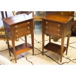 BEDSIDE CHESTS, a pair,