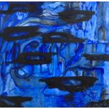 OIL ON CANVAS, abstract by Camilla Emson, 90cm x 90cm.