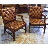 GAINSBOROUGH ARMCHAIRS, a pair,