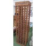 WINE RACK, French style, wooden, for fifty four bottles, 46cm x 30cm x 160cm H.