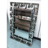 MIRROR, bevelled with Greek key mirrored border, 118cm x 81cm.