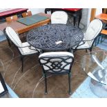 GARDEN DINING SET, table and four matching chairs,